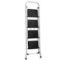 thumbnail image 2 of Homeworks 4-Step Steel Folding Ladder with Wide Steps and Hand Grip, 2 of 5