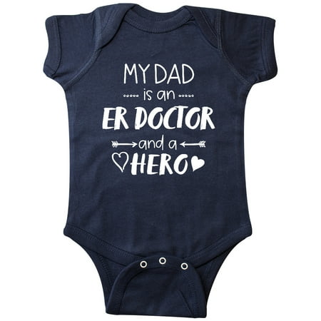 

Inktastic My Dad is an ER Doctor and a Hero Gift Baby Boy or Baby Girl Bodysuit