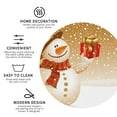 thumbnail image 3 of Lsque Christmas Snowman Gift Pattern 4" Drink Coasters Set of 4, PVC Leather Absorbent Coasters, Table Coaster Set Decorative Coffee Cup Coasters Housewarming Gift -Round Shape, 3 of 6