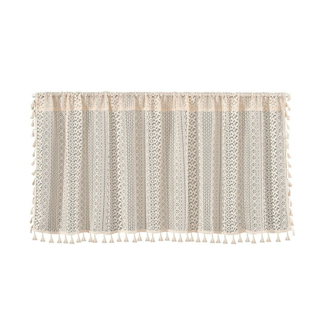 Valances for Windows,Valance Curtains for Kitchen - Window Light Blocking Short Rod Pocket Curtain Panels for Small Window Bathroom Basement,Window Curtain Panels,Bathroom Curtains Window
