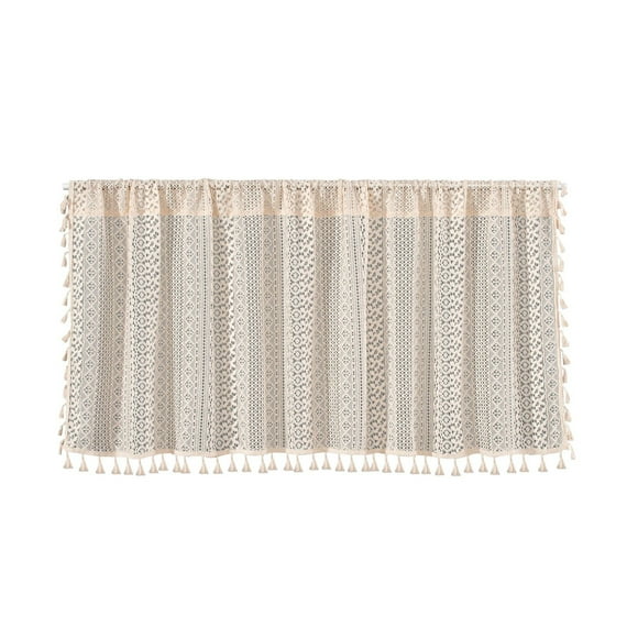 Valances for Windows Valance Curtains for Kitchen - Window Light Blocking Short Rod Pocket Curtain Panels for Small Window Bathroom Basement Window Curtain Panels