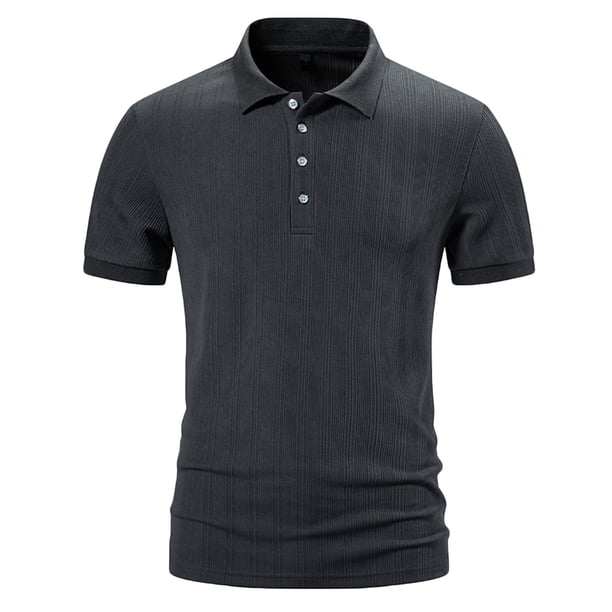 pstuiky camisetas para hombre, Camiseta informal de manga corta con cuello de solapa y botones lisos para hombre camisas casuales para hombre s