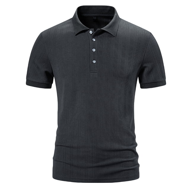 pstuiky camisetas de hombre, Camiseta informal de manga corta con cuello de solapa y botones lisos para hombre ropa de hombre m
