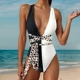 thumbnail image 2 of LUOGENLI Plus Size Swimsuit for Women Tankini Separates Women One Shoulder Swimsuit Bikini Swimsuit Irregular Solid Color Monokinis Swimsuit White Size S, 2 of 5