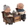 thumbnail image 1 of Estatuil de pareja de ancianos de , decoración del 05 Leer Periódicos Zulema Ornamento viejo de los pares, 1 of 7