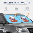 thumbnail image 4 of Windshield Sun Shade, Sushi Salmon Surfing Foldable Car Sun Shade Windshield for Front, 2 Pieces, 4 of 7