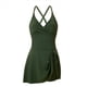 thumbnail image 2 of Bikini de una Pieza con Falda Ajustada, Versátil y de Moda, de Color Liso para Mujer. Verde L, 2 of 10