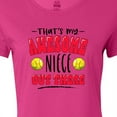 thumbnail image 4 of Inktastic That's My Awesome Niece out There with Softballs Women's T-Shirt, 4 of 5