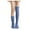 Blue, variant on Soft Socks For Women Winter Home Warm Solid Warm Socks High Socks Thigh-High Knee Fuzzy Socks Leggings Over Socks