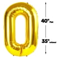 thumbnail image 3 of Globos con números Uppesy Gold 30 para fiesta de cumpleaños, 40 cm, 3 of 6