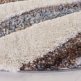 thumbnail image 3 of Safavieh Hi-Lo Almira Abstract Shag Area Rug, Brown/Beige Blue, 6'7" x 6'7" Round, 3 of 10