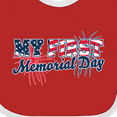 thumbnail image 4 of Inktastic My First Memorial Day Grunge with Fireworks Boys or Girls Baby Bib, 4 of 4