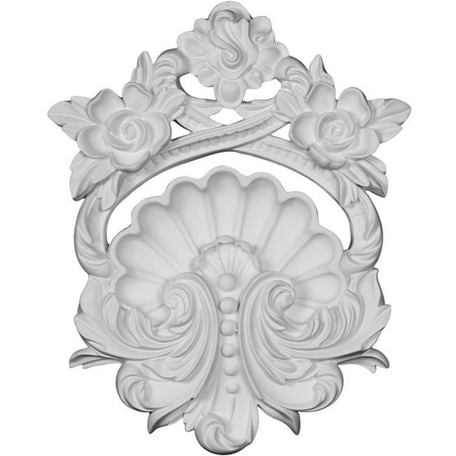 Ekena Millwork ONL08X09X01PE 8 x 9.87 x 1.25 in. Pesaro Shell Center Onlay
