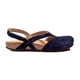 thumbnail image 2 of Sandalias casuales de verano con punta redonda de gamuza esmerilada planas con hebilla de color sólido Wmkox8yii  shjk3447, 2 of 6