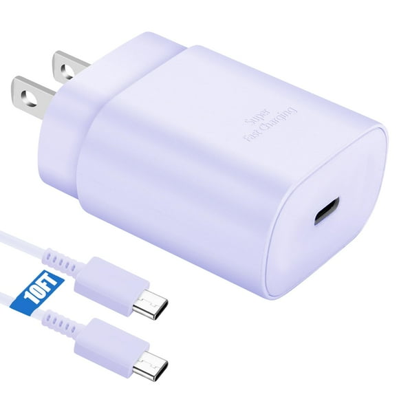 Cargador DiHines de 25 W de carga superrápida tipo C para Samsung