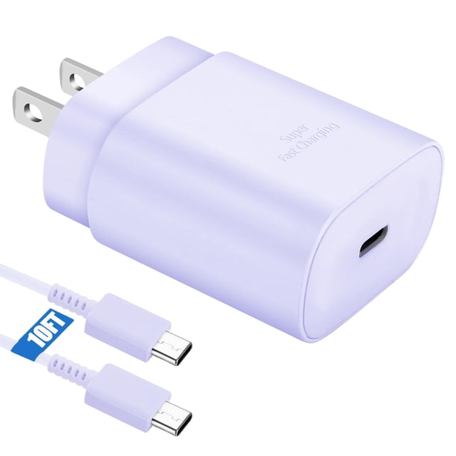 Cargador DiHines de 25 W de carga superrápida tipo C para Samsung