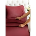 thumbnail image 5 of CGK Linens 4-Piece Extra Deep Pocket Sheet Set - Full Size Breathable & Cooling Bed Sheets Fits 18"-24" Mattresses, Burgundy, 5 of 7