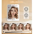 thumbnail image 3 of Espejo con Luz para Maquillaje Plegable, 58 LED Espejo Maquillaje con Sensor Inteligente, 3 Modes de Color y Atenuación Continua, 1500 mAh Espejo de Mesa Ajustable en Altura y Ángulo, 3 of 14