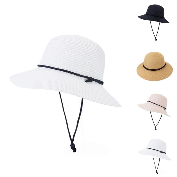 Women's Floppy Sun Hat – UV Protection, Wide Brim Straw Beach Hat for Travel, Vacation, Pool, and Outdoor Adventures – Packable, Lightweight, Stylish, Ideal for Sun Protection and Hiking