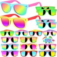 thumbnail image 1 of Gafas de sol GIFTINBOX para niños, color neón, de 3 a 8 años, UV400, paquete de 16, 1 of 7