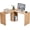 Natural, variant on Fluted Computer PC Desk Table with Storage, Boho Corner L Shaped Desk with Storage for Small Space, Modern Home Office Desk for Bedroom, for Writing, Executive, Study, Work - Natural