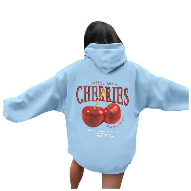 Sweat à Capuche Cerise pour Femmes