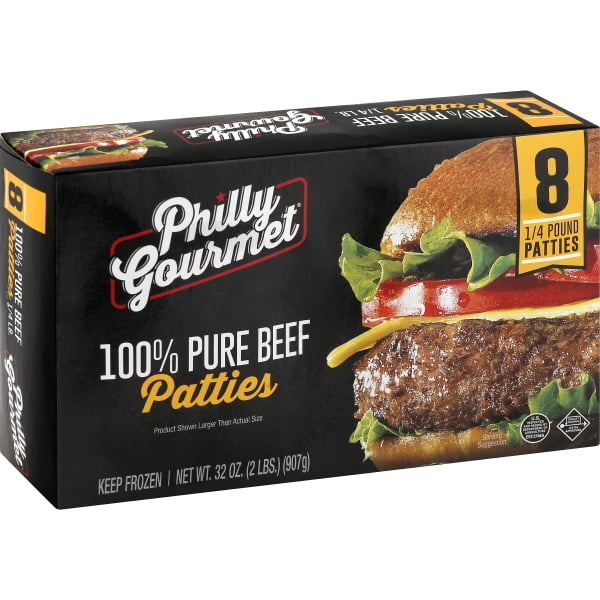 Philly Gourmet Pure Beef Burgers, 2 lb