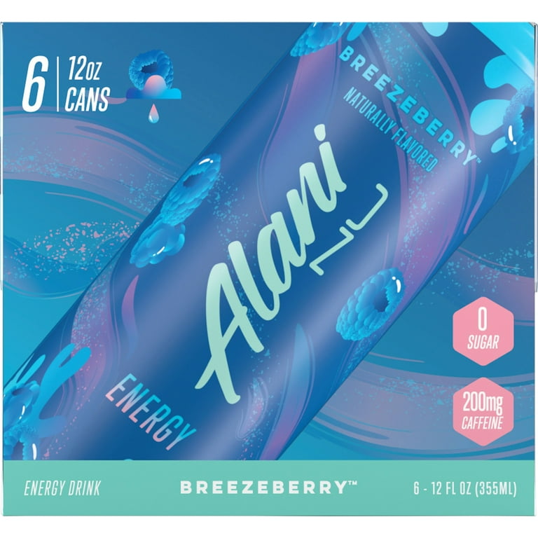 Alani Nu Breezeberry Sugar-Free Energy Drink, Low-Calories, Zero