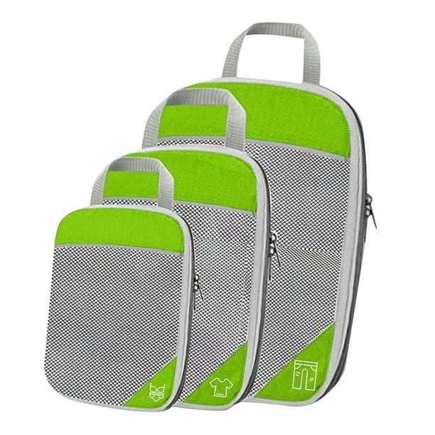 Compression Packing Cubes Storage Mesh Bags Expandable Space Saving