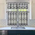 thumbnail image 3 of Kitchen Curtains 36 Inch Short - 3 Panel Set, Rod Pocket Window Curtain, Boho Floral Tribal Style, 100% Polyester for Farmhouse, Kitchen, Cafe, Bedroom, Easy Wash, 3 of 6