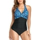 thumbnail image 3 of Traje de baño Nikou cruzado con cuello halter de una pieza para mujer, 3 of 7