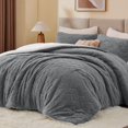 thumbnail image 3 of Set de edredón BEDELITE Fluffy Queen Super Soft Sherpa Grey, 3 of 8