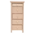 thumbnail image 1 of Dollhouse Beside Drawers, High Simulation 1:12 Proportion Premium Wood Unpainted Design Dollhouse Chest Of Drawers  For Toy For DIY For Game Plain Color, 1 of 8