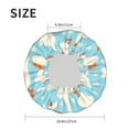 thumbnail image 5 of Yiaed White Geese and Flower Print Reusable Shower Cap & Bath Cap & Lined, Oversized Waterproof Shower Caps Designed for all Hair Lengths, 5 of 7