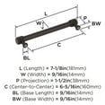 thumbnail image 5 of Amerock Farewind 6-5/16 inch (160mm) Center-to-Center Oil-Rubbed Bronze Cabinet Pull, 5 of 6