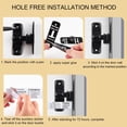 thumbnail image 5 of Zinc Alloy Lock Cam Cylinder Locks No Punching Sliding Door Lock Anti-theft Buckle Door Bolt Sliding Door Latch BLACK, 5 of 8
