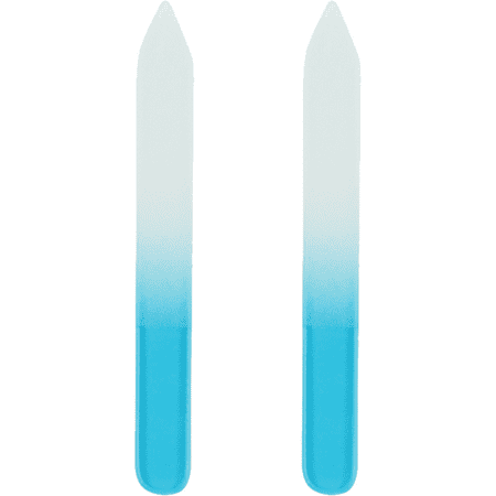 

2PCSGlassNailFiles ManicureFingernailFiles GentlePrecisionFiling ExpertlyShapeNailsforaSmoothFinish-BonaFideBeautyPremiumCzechGlassFiles