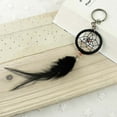 thumbnail image 3 of Llavero de aleación con colgante de pluma de atrapasueños, decoración exquisita para bolso, 3 of 5