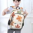 thumbnail image 6 of FORMRS Unisex School Backpack 17" Student Travel Bag with Laptop Compartment, Brown Autumn Leaves, 6 of 7