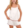 thumbnail image 3 of Ensemble Estival Mignon pour Enfants, Haut Sans Manches à Col Rond Uni et Short, Tenue d'Intérieur Deux Pièces pour Enfants, 3 of 7