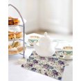 thumbnail image 4 of Farmhouse Flowers Kitchen Dish Towels for Drying Dishes Set of 3, Botanical Purple Blue Floral Plants Waffle Weave Microfiber Hand Tea Bathroom Towels Quick Dry & Absorbent Towel 12x12, 4 of 7