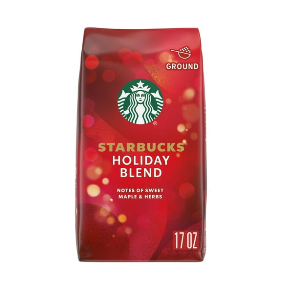 Starbucks Holiday Blend, Medium Roast Ground Coffee, Limited Edition Holiday Coffee, 17 oz