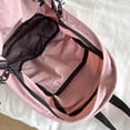 thumbnail image 3 of Mochila Informal Color en Ligera Nailon Con Bolsillo Harajuku Color Rosa, 3 of 9