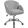 thumbnail image 3 of Yaheetech Swivel Rolling Desk Chair Makeup Vanity Chair with Armrests, Light Gray, 3 of 8