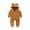 Khaki, variant on Infant Hooded Fleece Jumpsuit with Bear Ears One Piece Soft Plush Romper for Children Boys and Girls Newborn Outfit