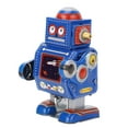 thumbnail image 1 of Juguete De Robot De Cuerda, Robot De Hojalata De Metal Vintage, Divertido Juguete Mecánico Vintage Para Niños, Robot Clásico, Estaño Coleccionable, Figura De Mesa, Estantería, 1 of 7