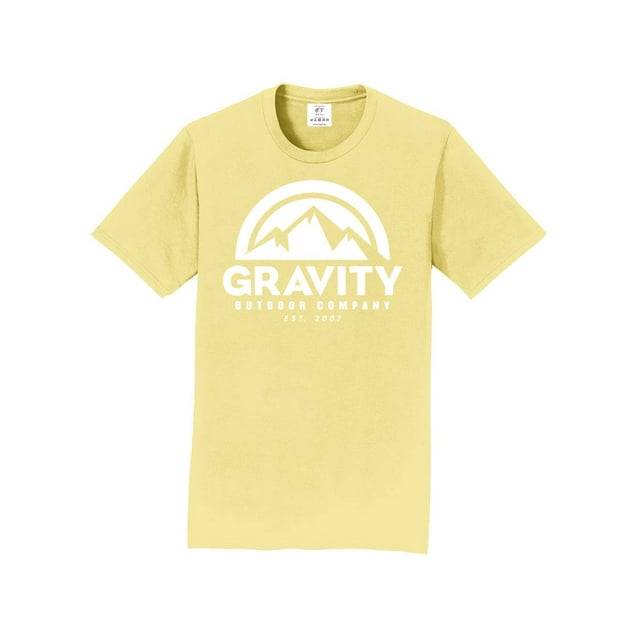 Gravity Outdoor Co. T-Shirt à Manches Courtes - Trophée Or - Logo Blanc - 3TG