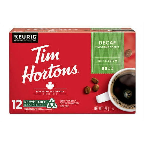 Tim Hortons Decaf Single Serve K-Cups, 12 Ct