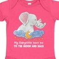 thumbnail image 4 of Inktastic My Babysitter Loves Me to the Moon and Back Elephant Family Boys or Girls Baby Bodysuit, 4 of 5
