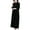 Black, variant on comerut Women Fall Dress Solid Color Loose Long Sleeves Button Maxi Dress Keep Warm Velvet Plus Size Mom Spring Dress Women Clothes